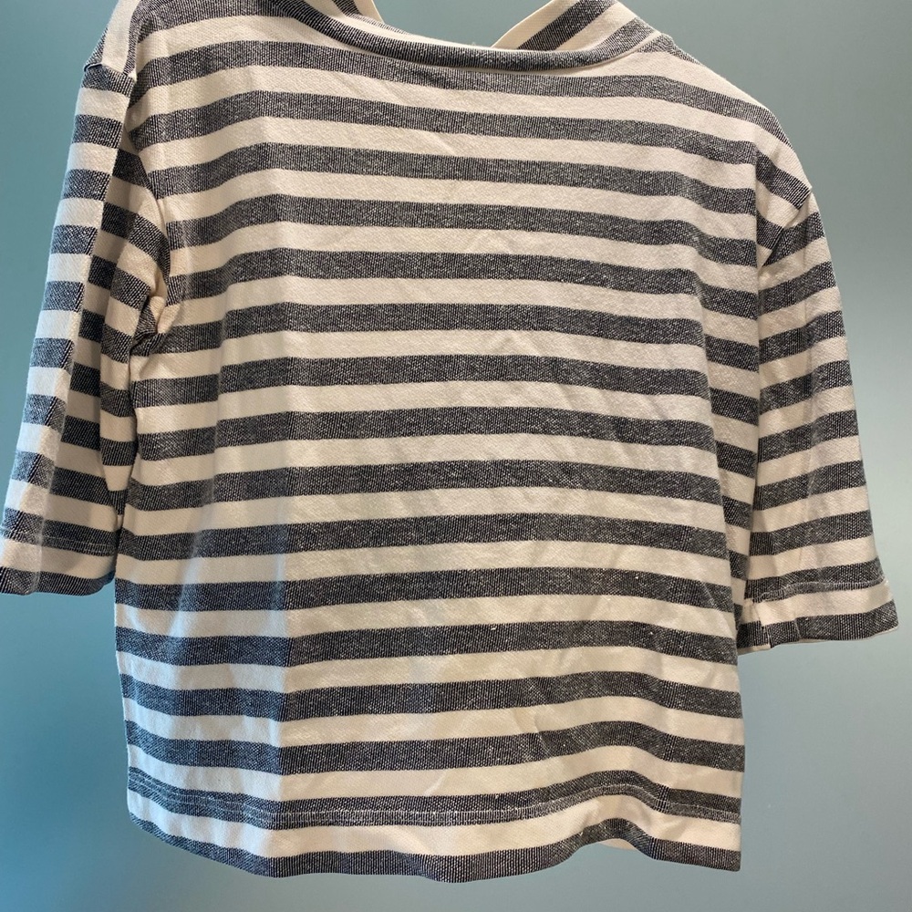 Striped Gray and White Womens Shirt